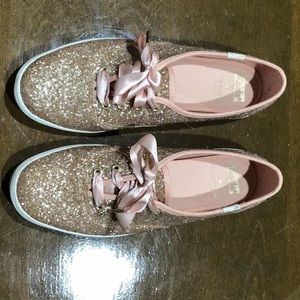 Kate Spade Keds Rose Gold Glitter size 7 M